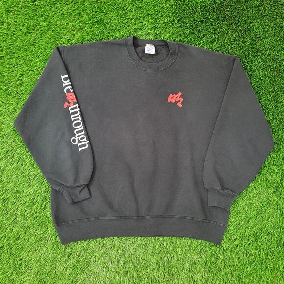 Vintage 80s Breakthrough Sweatshirt XL 25x25 Boxy Spellout - Picture 1 of 13